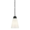 thumbnail image 2 of 52661BK Kichler Lighting Marsailli - 1 Light Pendant-19 Inch Tall and 11.5 Inch Wide-Black Finish-Cased Opal Glass Color, 2 of 6