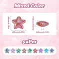 thumbnail image 2 of 50 cuentas de estrella grandes de 20 mm, acrílicas, gruesas, tipo chicle, coloridas, opacas y sueltas., 2 of 5