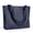 Navy, variant on Full-Grain Leather Work Tote Shoulder Bag, Large Capacity Designer Style Satchel, Handbag with Luggage Sleeve