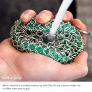 Cast Iron Chainmail Scrubber for Your Cast Iron Skillet, Wok, or Pan, Dishwasher Safe