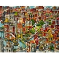 thumbnail image 2 of Bell, Bill 18x15 Gold Ornate Wood Framed with Double Matting Museum Art Print Titled - Cat City, 2 of 4