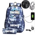 thumbnail image 1 of Jeu FORTNITE Sac à dos pour garçons filles 3D USB charge étudiant Sac de voyage Sac à dos pour ordinateur portable, 1 of 5