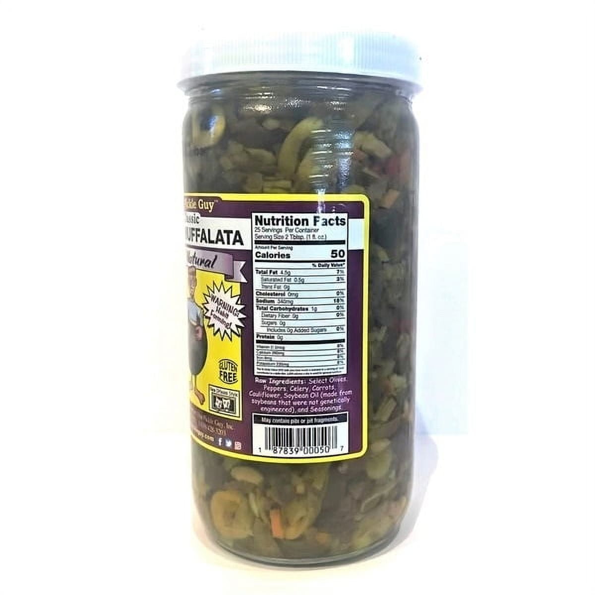 That Pickle Guy Classic Olive Muffalata (2 x 24 oz) with a serving spoon