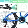 thumbnail image 5 of ICEELF 20 inch Kids Mountain Bike, 7-Speed Bicycle for Boys & Girls Ages 6-11, Carbon Steel Frame, Dual Disc Brakes, Multi Color, 5 of 7