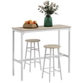 thumbnail image 1 of HOMCOM 3-Piece Bar Table and Chairs Set for Dining Room, Oak, 1 of 10