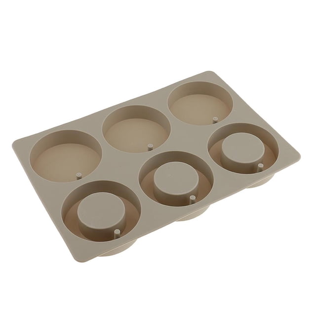 Molde de silicona con 6 cavidades para velas, pastillas de cera aromáticas de flores secas, molde de yeso para cera DIY