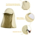 thumbnail image 3 of Tirrinia 2 In 1 Outdoors UPF 50+ UV Protection Sun Hat for Womens, One Size Female Sports Baseball Cap Gardening Fishing Hat with Neck Flap, Tan, 3 of 7