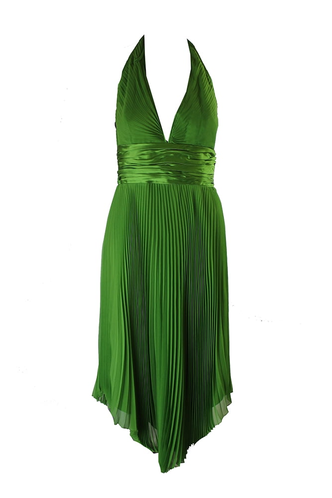 Laundrybyssegal - Laundry By Shelli Segal Green Sleeveless Pleated Low ...
