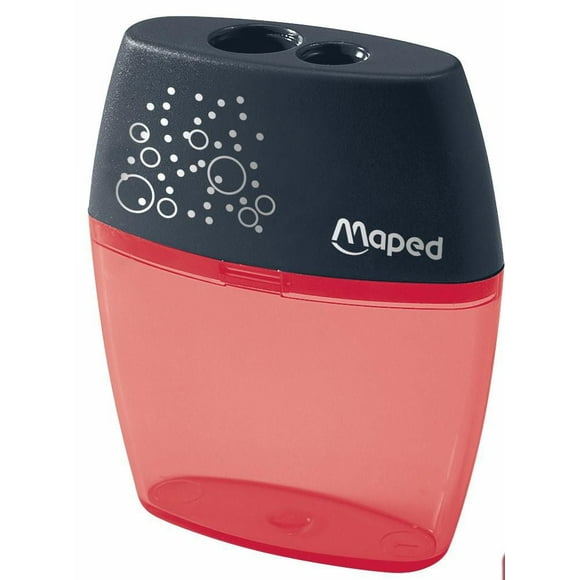 Maped Aiguisoir Vertical 2 trous - Rouge Aiguisoir 2 trous reservoir - Rouge Crayons standards ou larges