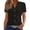 Black, variant on HONHUZH Womens Summer Tops 2026 Eyelet Top Short Sleeve Dressy Casual Blouses Boho Button Down Shirts