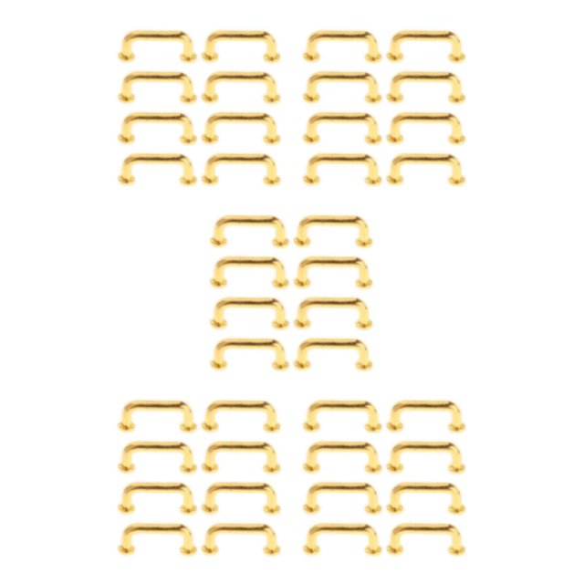 Maytalsory 1:12 Mini Pulls Arch Shape for Gate Closet Large 4Pcs Gold Small 8 Pcs 5Set