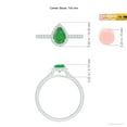 thumbnail image 5 of ANGARA Natural Pear-Shaped Emerald Halo Engagement Ring in 14K White Gold for Women (Size-7x5mm) | May Birthstone, Birthday, Anniversary, Jewelry Gift for Women | Natural Emerald Ring, 5 of 9