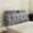Grey, variant on Triangular Headboard Wedge Pillow with a Cylindrical Pillow and Memory Foam Filling, Daybed Pillows for Sitting up, Reading or Working with Removable Cover,Twin 39.4"x19.7"