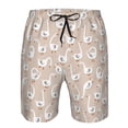 thumbnail image 4 of Kdxio White Goose Pattern Mens Casual Shorts - Drawstring Summer Beach Sports Shorts for Men, 4 of 9