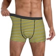 thumbnail image 3 of Men's Boxer Briefs, Mardi Gras Purple Yellow Plaid Soft Comfy Mens Underwear Boxer Briefs Breathable With Widen Waist, 3 of 7