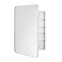 TEHOME Garnes Recessed or Surface Mount Framed Medicine Cabinet with Adjustable Shelves 24'' x 36'' - Chrome