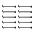 thumbnail image 2 of Prolinemax 10 PC 12" Chrome Slatwall Hangrail Bracket Hold 1-3/4" x 1/2" Rectangular Tube on Slatwall Retail Display, 2 of 4