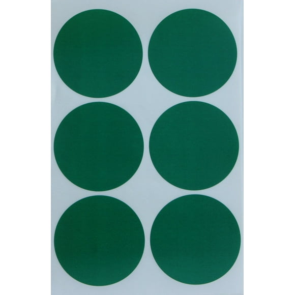 Royal Green Round 2" inch Green Sticker Dot Labels 50mm - Permanent Adhesive Two inch Label for Color Coding - 72 Pack