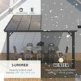 thumbnail image 5 of AECOJOY 10' x 12' Wall-Mounted Hardtop Gazebo Outdoor Aluminum Pergola with Adjustable Height ​for Garden, Patio, Backyard-​Gray, 5 of 6