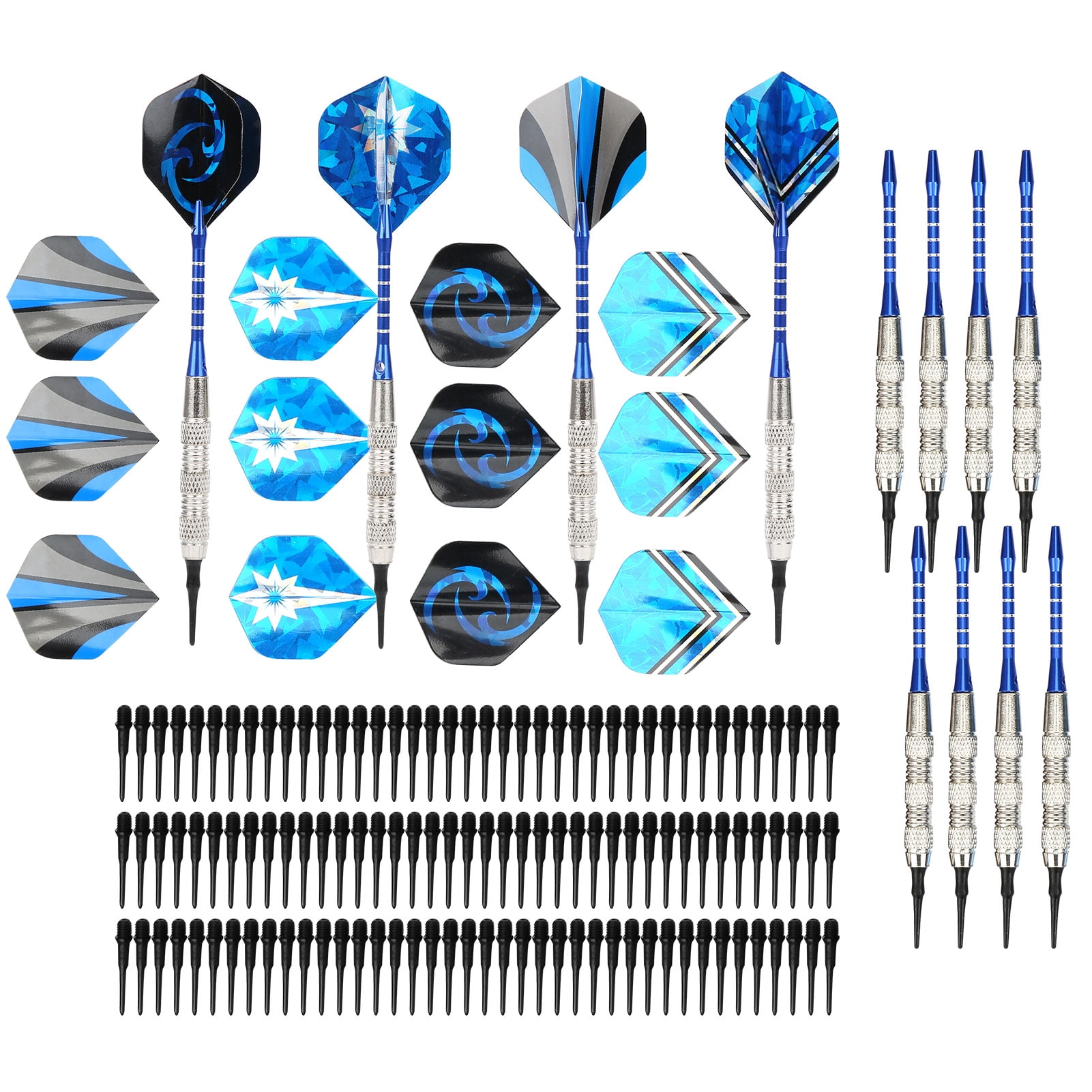 Safe Soft Tip Darts, Aluminum Alloy  Plastic, 12pc Set For All Skill Levels