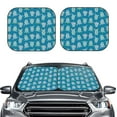 thumbnail image 2 of Daiia Sea Turtle 2PCS Car Windshield Sun Shade, Foldable Sun Shield for Car Front Window, Auto Sun Blocker Visor Protector Universal for Truck SUV Pickup-Large, 2 of 7