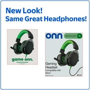 onn Wired Gaming Headset Compatible with Xbox, Black and Green