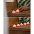 thumbnail image 5 of XIHAMA Flameless Candles, 24-Pack LED Tea Lights Candles Battery Operated, Electric Fake Tealight Candles, Votive Candles Bulk for Halloween, Christmas, Valentine's Day, Wedding (Pink Candles), 5 of 7