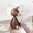 thumbnail image 2 of Nordic Wooden Brown Bear Crafts, Family Gifts, Home Decorative Figurines, Nordic Design, 2 of 6