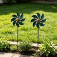 Rustic Metal Windmill Ornament, 3-Layer Freely Rotating Wind Spinner ...