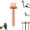 Orange, variant on 2 in 1 Comb Cleaning Brush Hair Brush Cleaner Tool, 2-in-1 Comb Cleaner with Pick and Bristles, Portable Hair Brush Cleaner Rake, Hairbrush Cleaner Tool Rake, Effortlessly Removes Dust (Orange)