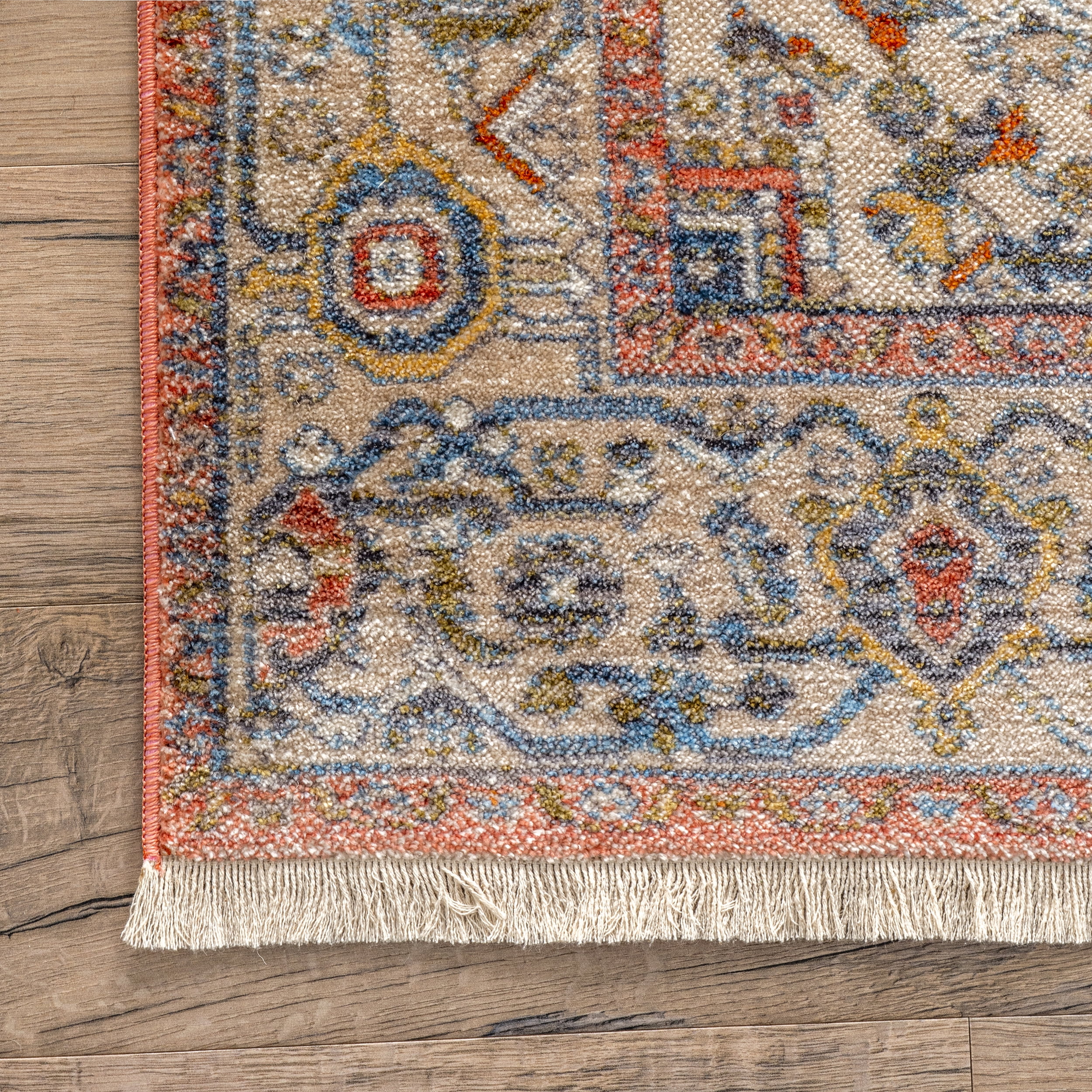 nuLOOM Harriet Vintage Medallion Fringe Runner Rug, 2' 6" x 6', Orange