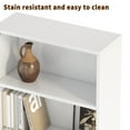 thumbnail image 5 of JOZ 5-Shelf Bookcase with Doors, Adjustable feet, Floor Standing Storage Cabinet for Home Office, White, 5 of 10