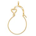 thumbnail image 1 of 10k Yellow Gold Small Heart Necklace Charm Pendant Holder, 1 of 7