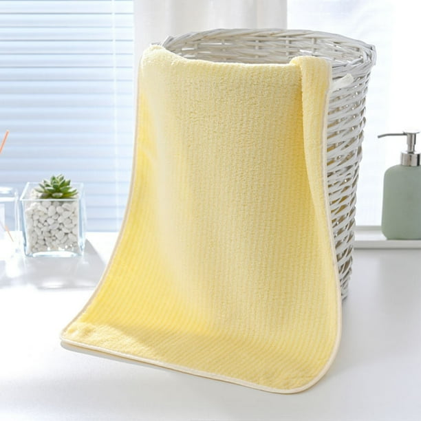 Toallas faciales de terciopelo | Toallas de baño de vellón absorbente a rayas gruesas | Piel suave, cómoda y sensible | Toallas de mano para el cuerpo coloridas de secado rápido | 35x75cm | 13,7 x