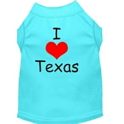 Pet Dog Cat Shirt Screen Printed, "I Love Texas"