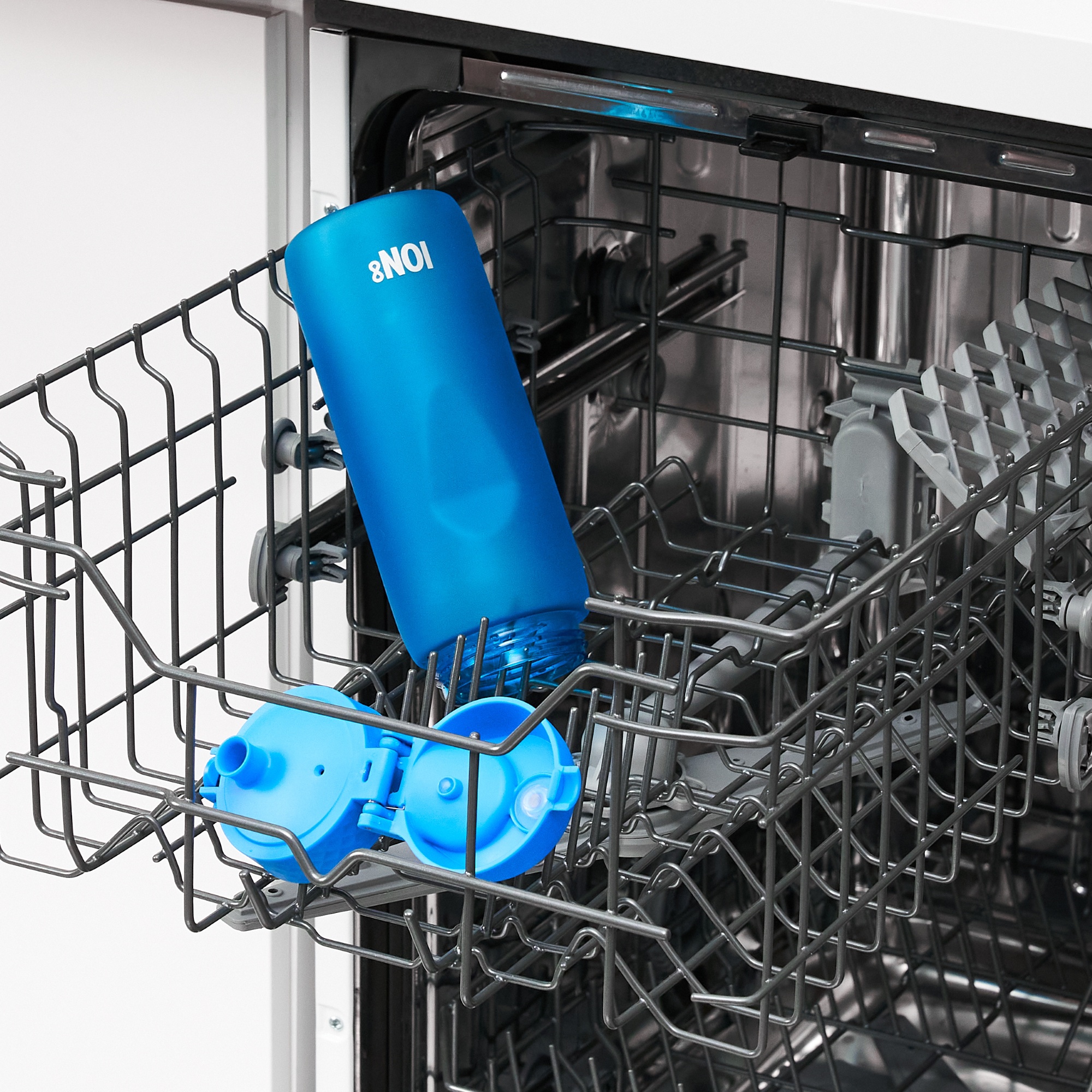 ION8 Leak Proof Flip-Top Sports Water Bottle, BPA Free, Dishwasher-Safe, Blue, 750ml (24oz)