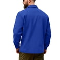 thumbnail image 4 of Yungyresw Casual Cargo Jacket Chest Flap Pockets Workwear Jacket Long Sleeve Slim Fit Shirt Jacket Comfortable for Outdoor Work Fishing, 4 of 9