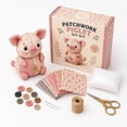 thumbnail image 2 of DIY Patchwork Elephant Set for Adults, Complete Craft Kit with Fabric Stuffing Tools and Guide, Adorable Sewing Project for Birthday Holiday Gift, 2 of 6