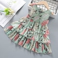 PatPat Baby Toddler Girl Sundress Pretty Floral Print Layered Princess