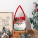 thumbnail image 4 of Bolsa de regalo navideña con asa | Bolsa de poliéster roja | Diseño de muñeco de nieve, Papá Noel y ciervo | Bolsa resistente y antiarrugas para dulces y regalos, ideal para fiestas, decoraciones y, 4 of 6