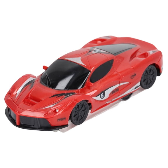 Yajisi (1:18) Electric Remote Control Rechargeable Wall Climbing Car Stunt Toy with 360 Degree Rotation and LED Lights, Red (9.4 x 7.9 x 2.8 inches / 24.0 x 20.0 x 7.0 cm)