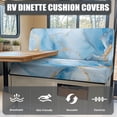 thumbnail image 4 of Yuyamidu Blue Marble Print RV Dinette Cushion Covers Universal Camper Cushion Slipcovers Soft Camper Dinette Seat Covers for Travel Trailer Couch RV Sofa Cushions, 4 of 7