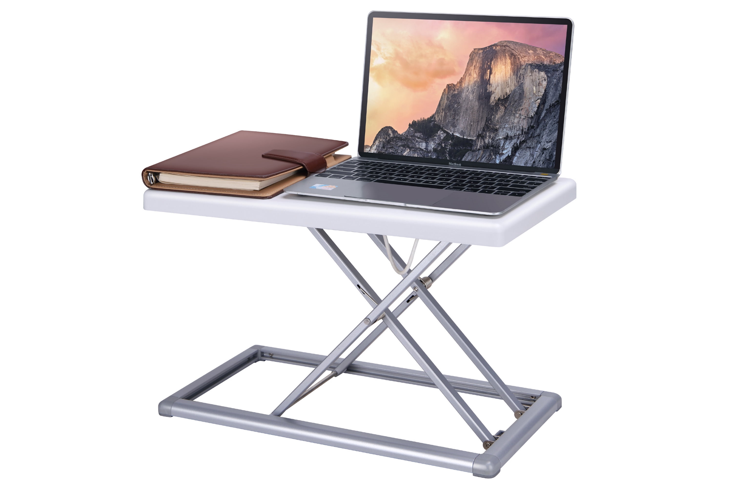Rocelco 19" Portable Desk Riser, Height Adjustable Travel Standing Desk Converter, Premium