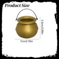 thumbnail image 3 of Gold Halloween Candy Bowl Plastic Cauldron Witch Pot of Greed Halloween Basket Witch Cauldron (1pc 2.76in), 3 of 5