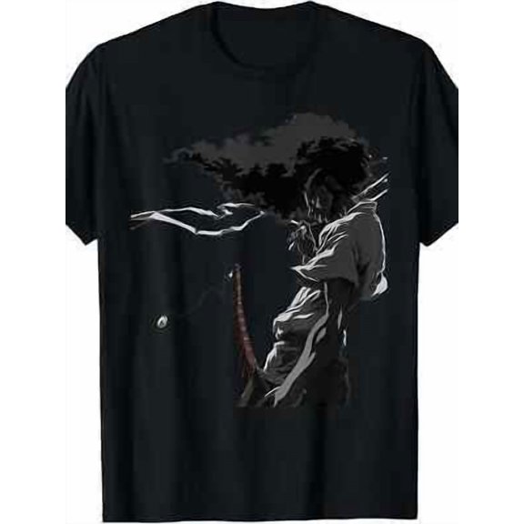 Velto 100% Made in USA, 180g The Coolest Afro Samurai T-Shirt All Size S-5XL
