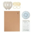 thumbnail image 1 of Macrame Board DIY Knotting String with Grids for Weaving Crocheting Knitting 28x38cm Heart, 1 of 9