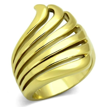 Womens Gold Great Turtle Ring 316L Stainless Steel Anillo Color Oro Para Mujer Ninas Acero Inoxidable with Top Grade Crystal in Citrine Yellow Naamah