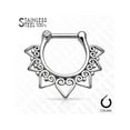 thumbnail image 4 of Septum Piercing Clicker - Heart Tribal Fan All 316L Surgical - 16ga - Sold Each, 4 of 5