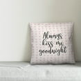 thumbnail image 2 of Creative Products Always Kiss Me Goodnight in Pink Hearts Pattern 16x16 Spun Poly Pillow, 2 of 2