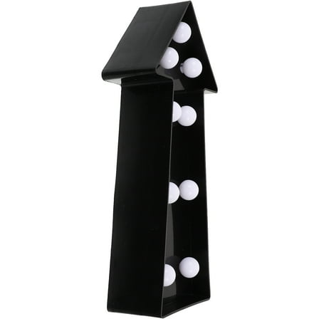 SOPOTUTU Black LED Arrow Sign Light Battery Operated Wall Decor with 7 Leds Warm Glow